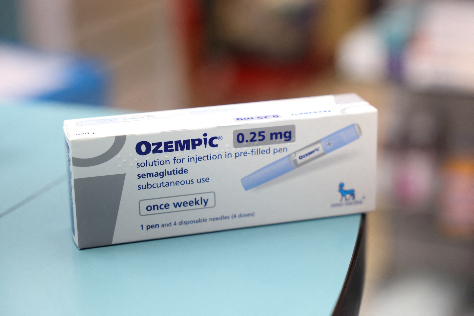 FILE PHOTO: A box of Ozempic made by Novo Nordisk is seen at a pharmacy in London