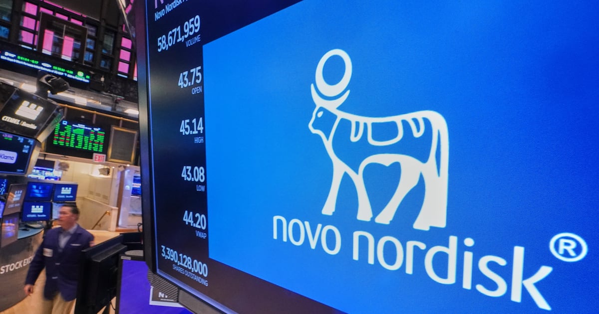 Novo Nordisk shares fall roughly 7% despite a second guidance raise