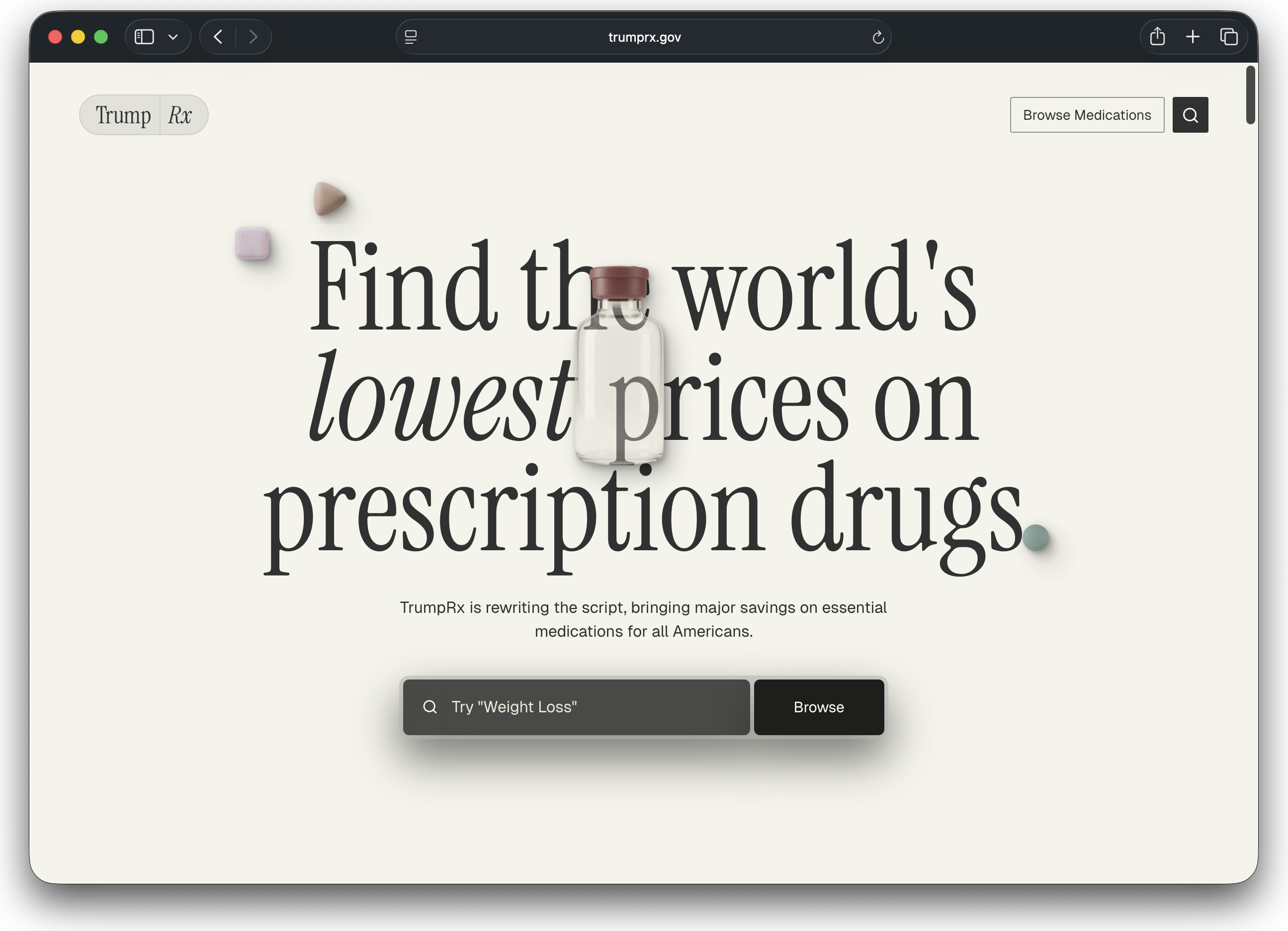 TrumpRx.gov launches with discounted GLP-1 listings