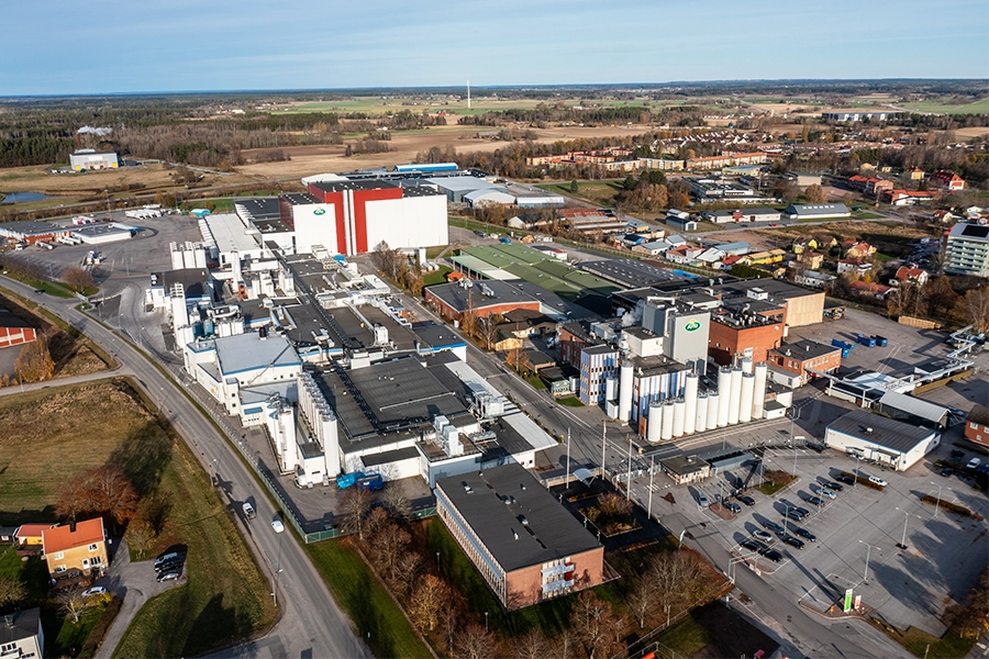 Arla Götene dairy production site in Sweden.