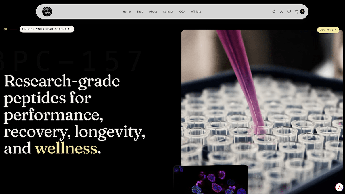 Peptide website example